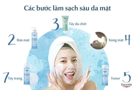 Các bước làm sạch sâu da mặt