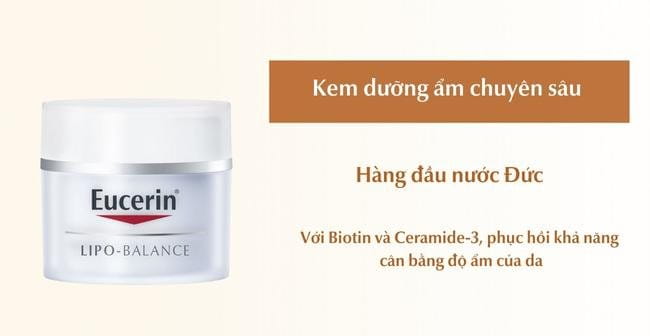 Cách dùng kem dưỡng ẩm chuyên sâu Lipo-Balance Eucerin