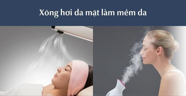 Xông hơi làm mềm da mặt trước khi nặn mụn bọc