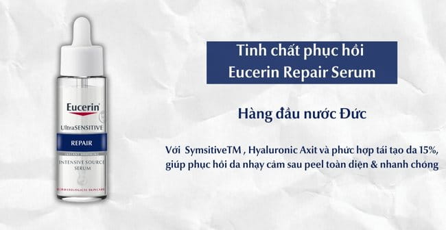 Serum phục hồi da nhạy cảm sau peel Eucerin Repair Serum