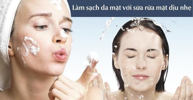 Làm sạch da dầu nhạy cảm bằng sản phẩm dịu nhẹ