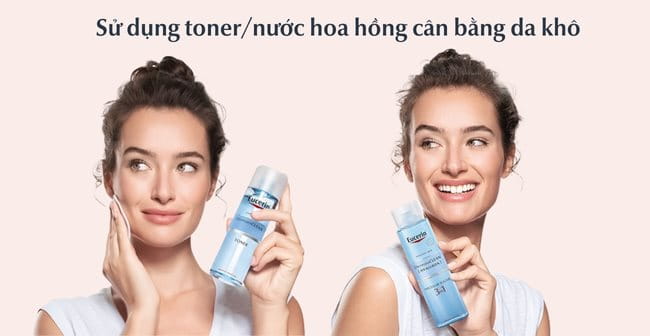 Sử dụng toner cân bằng da khô 