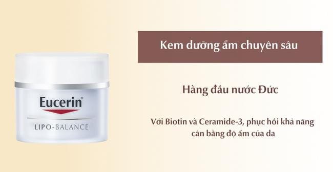 Kem dưỡng ẩm chuyên sâu cho da khô từ Eucerin