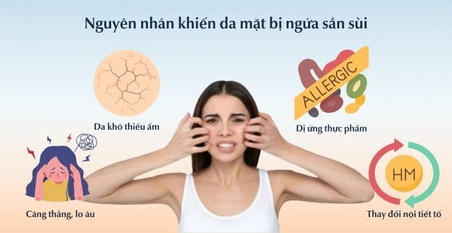 Nguyên nhân da mặt bị ngứa sần sùi