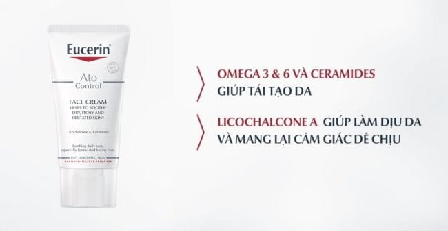 Gợi ý sản phẩm chăm sóc làm dịu da mặt bị ngứa, sần sùi do dị ứng từ Eucerin