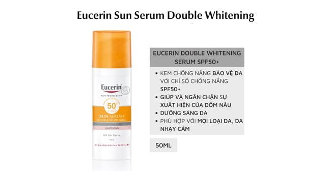 Kem chống nắng cho da dầu mụn giúp dưỡng sáng Sun Serum Double Whitening