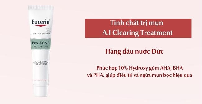 Tinh chất trị mụn A.I Clearing Treatment Eucerin để trị mụn bọc chai cứng