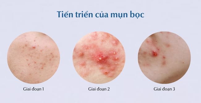 Mụn bọc tiến triển như thế nào?