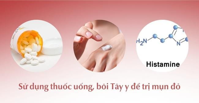 Dùng thuốc đặc trị mụn đỏ trên da