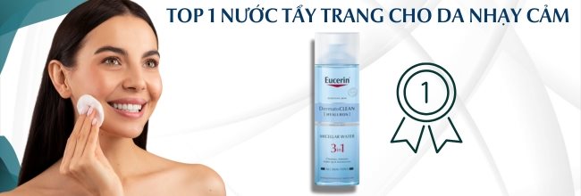 Top 1 nước tẩy trang cho da nhạy cảm