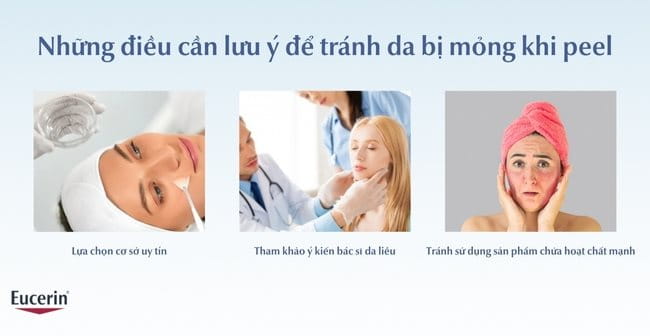 Lưu ý để tránh da bị mỏng khi peel