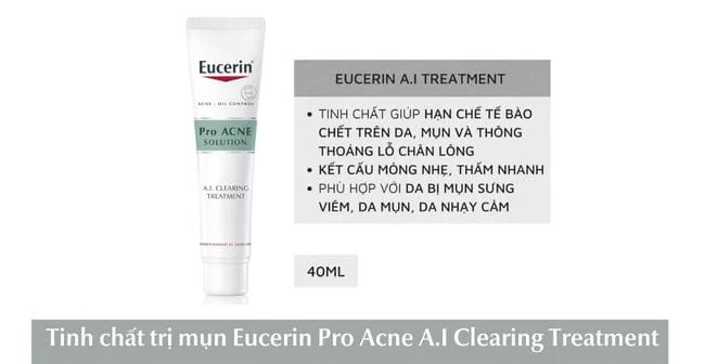 Tinh chất trị mụn Eucerin A.I Clearing Treatment