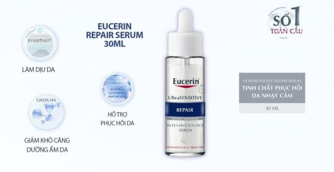 Tinh chất phục hồi da nhạy cảm Eucerin Repair Serum