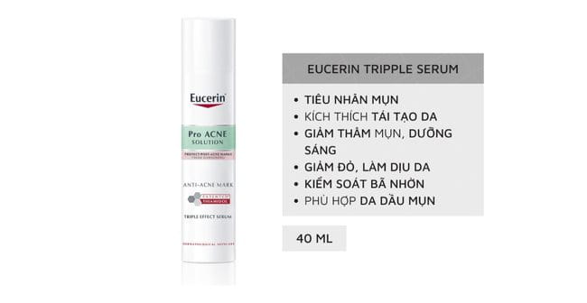 Serum trị thâm mụn sáng da Eucerin Triple Effect Serum