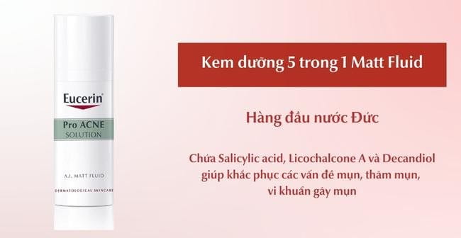 Kem dưỡng 5 trong 1 trị thâm đỏ sau mụn từ Eucerin