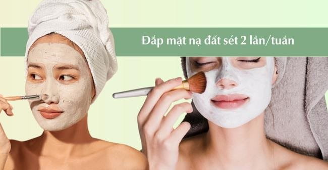 Duy trì thói quen đắp mặt nạ đất sét 2 ngày/1 lần để nâng cao hiệu quả trị mụn ẩn