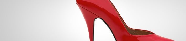 Look good in heels banner - red heel - Elastoplast