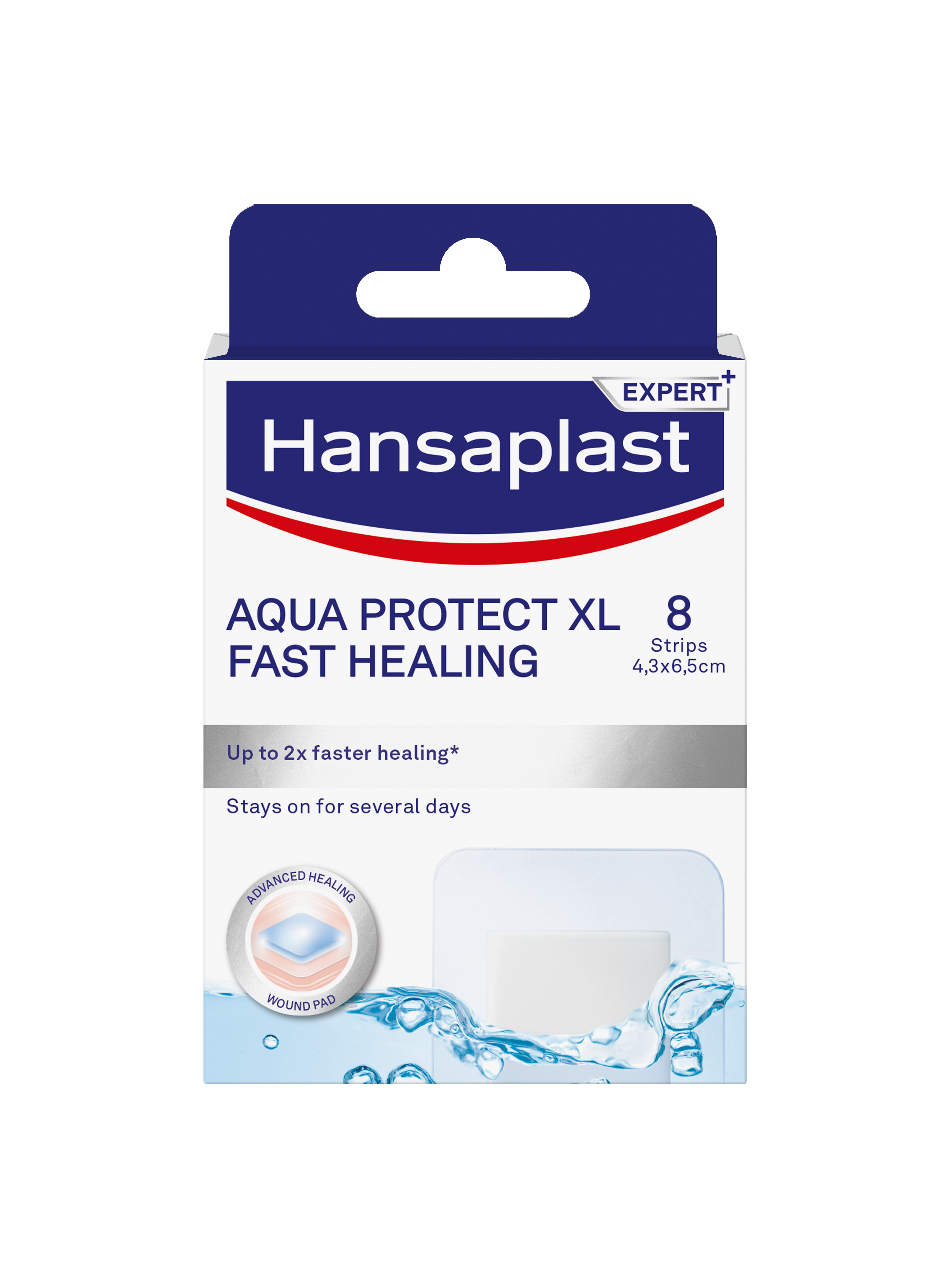Packshot of Hansaplast Aqua Protect XL Fast Healing Plasters