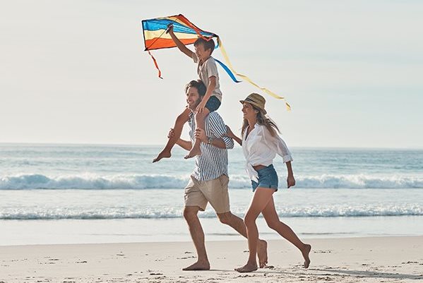 Familie am Strand