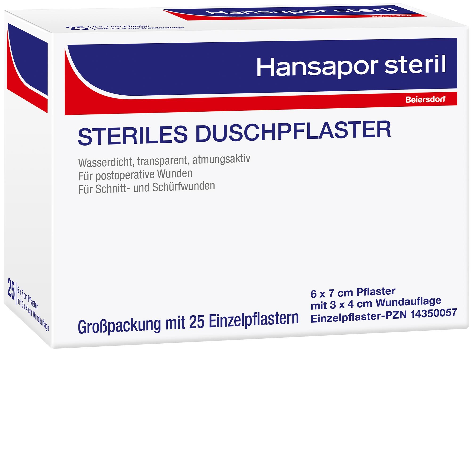 Hansapor steril<br>Sterile Duschpflaster<br>8cm x 10cm
