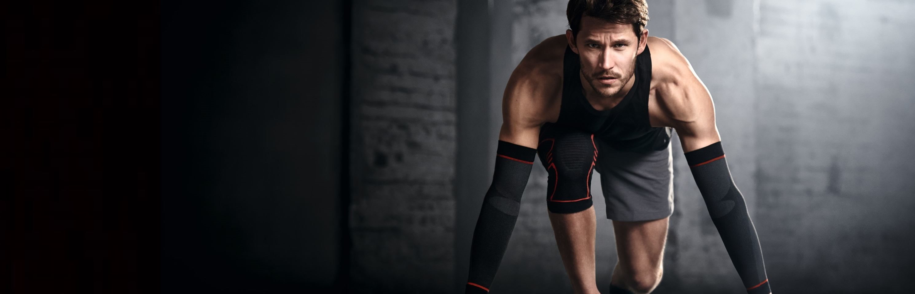 Läufer mit Sport-Kompressionskleidung