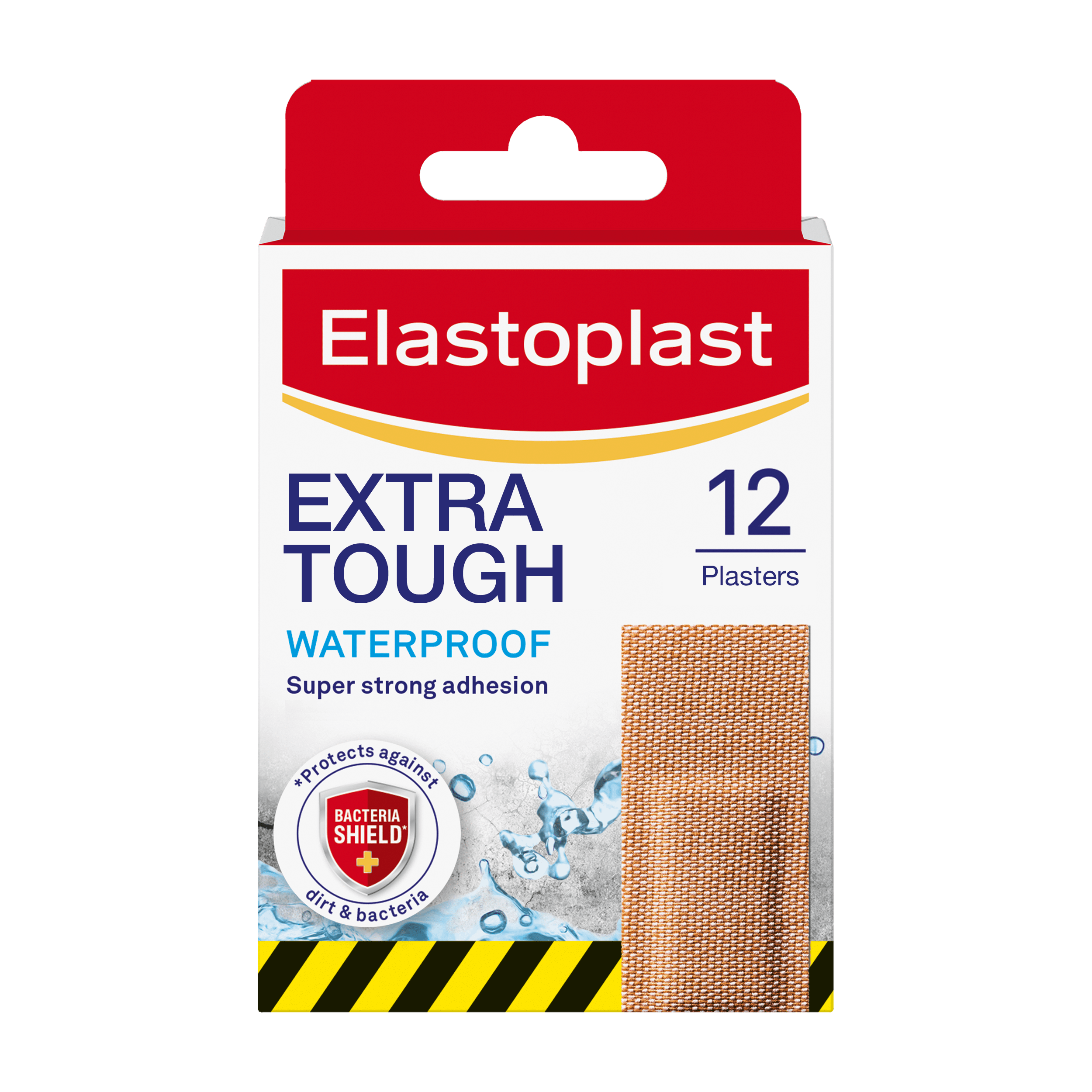 Packshot of Elastoplast Extra Tough Waterproof plasters