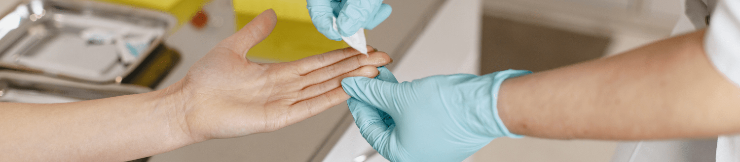 Plaster on finger