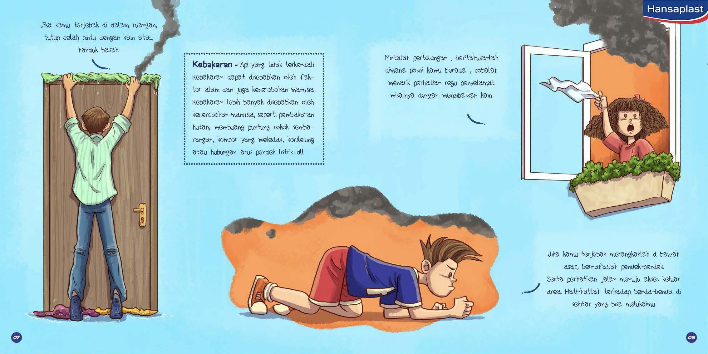 Langkah-langkah menyelamatkan diri dari kebakaran.