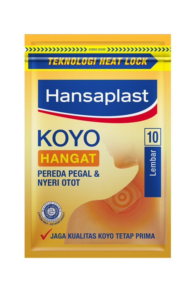 Cara mengatasi nyeri punggung menggunakan koyo Hansaplast.