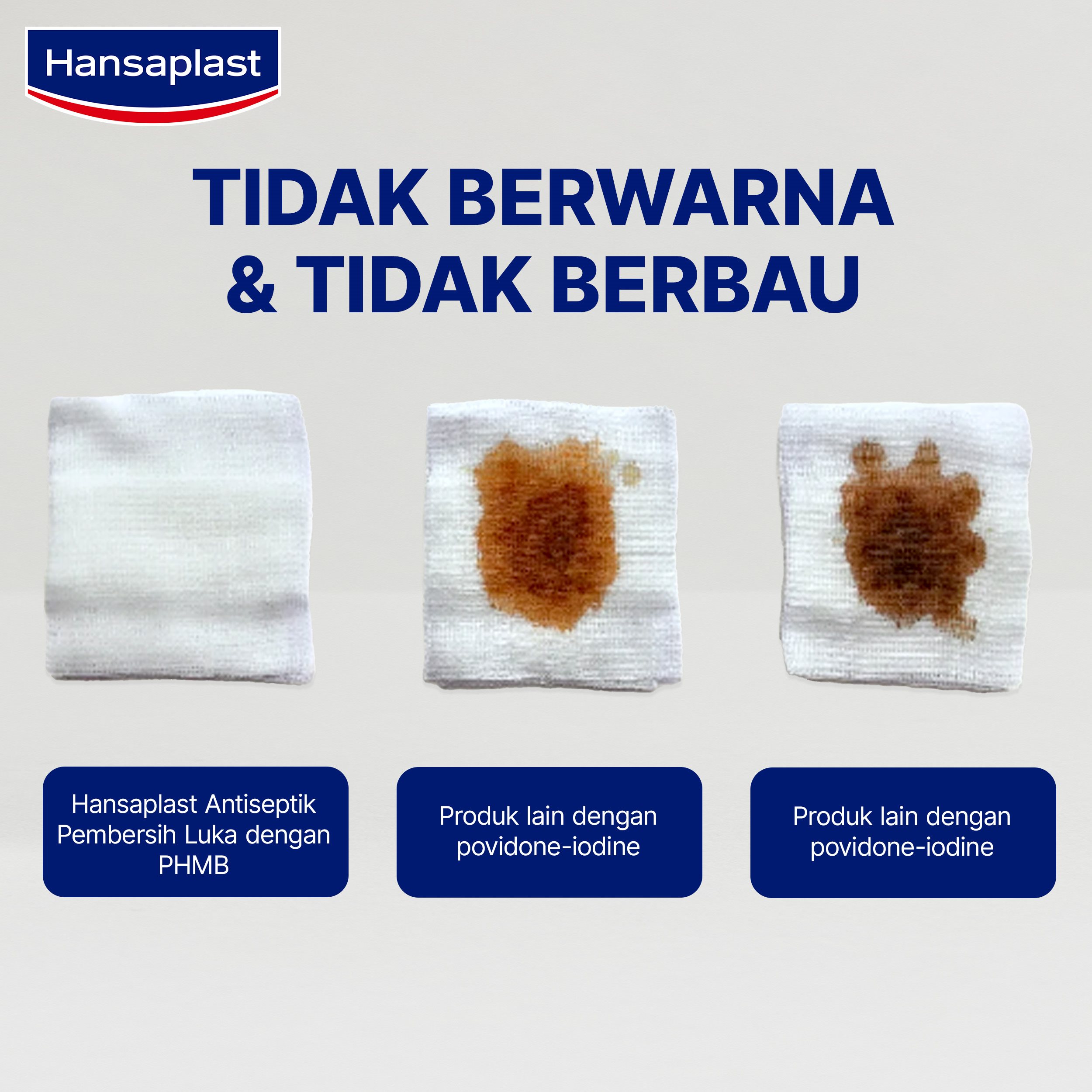 Hansaplast Antiseptik tidak berwarna dan tidak berbau