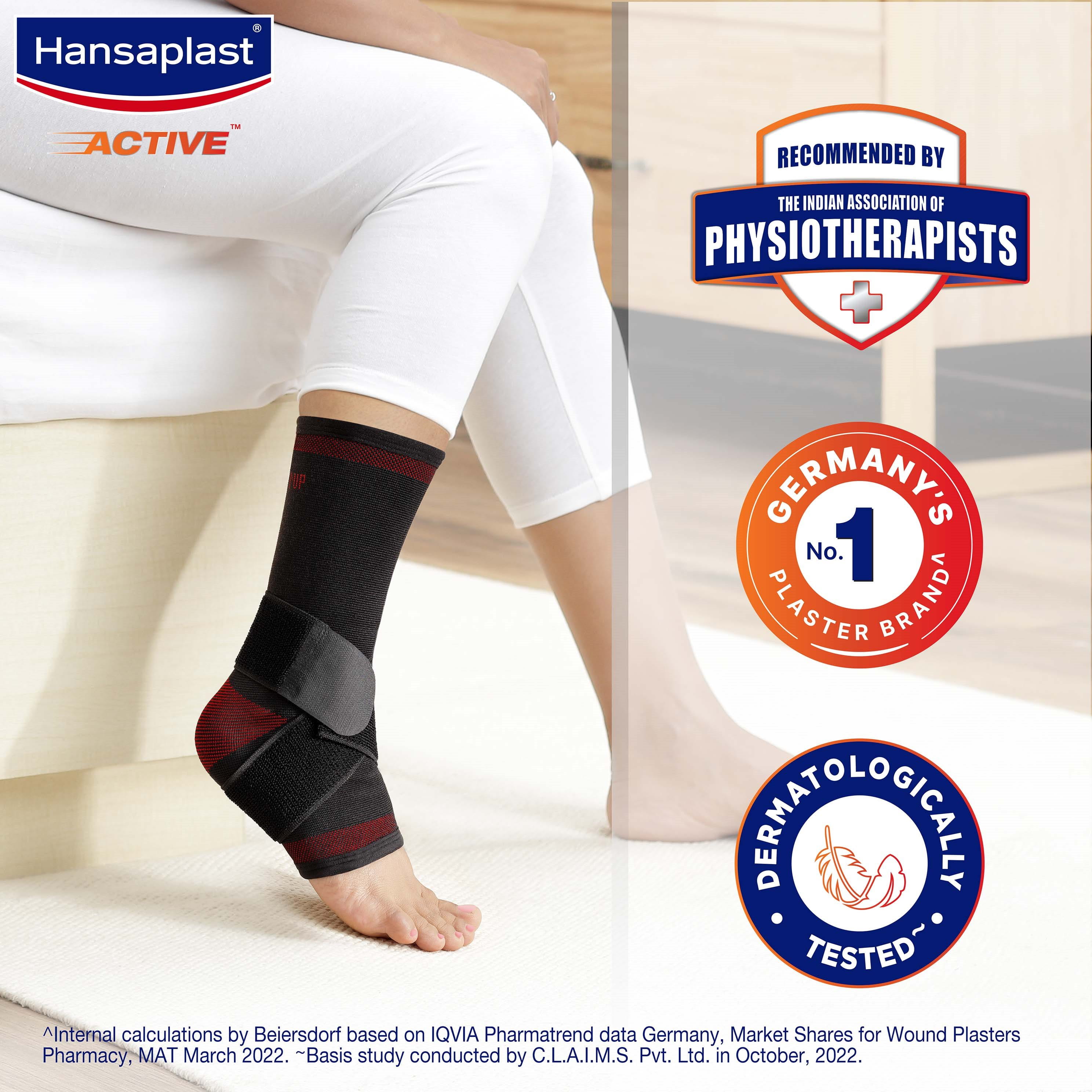 Dermatologically tested ankle support