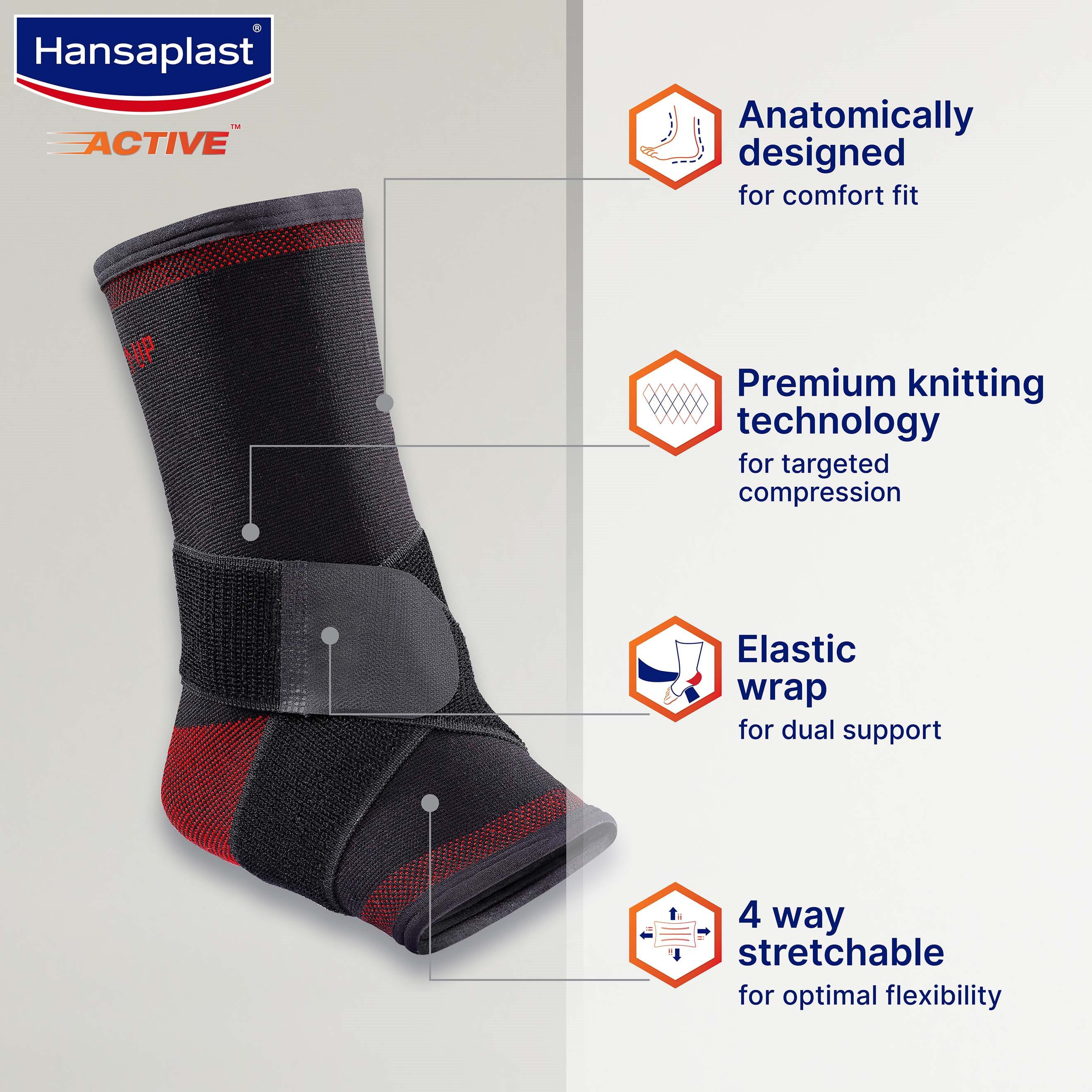 Ankle supporter with elastic wrap