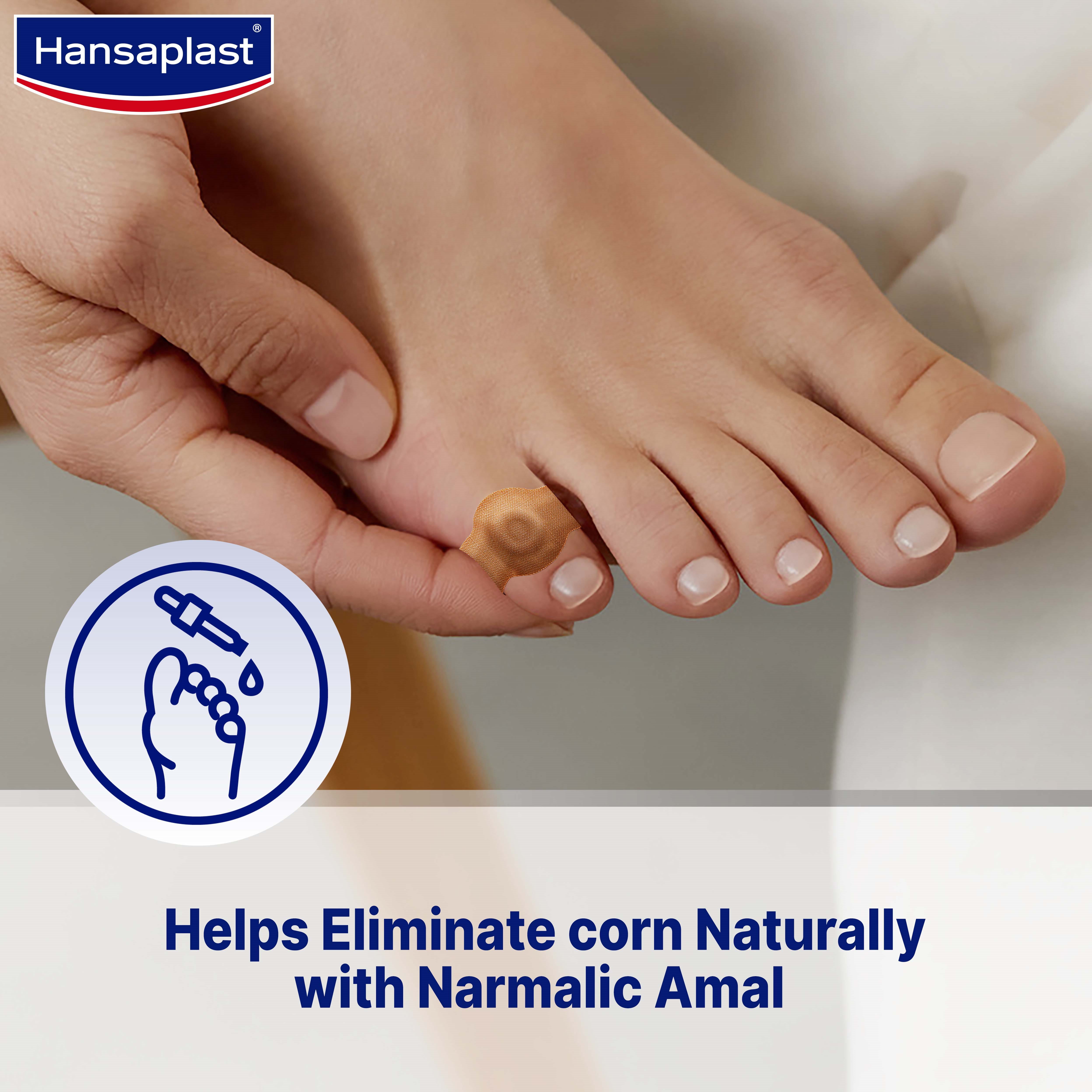 Corn plaster with narmalic amal