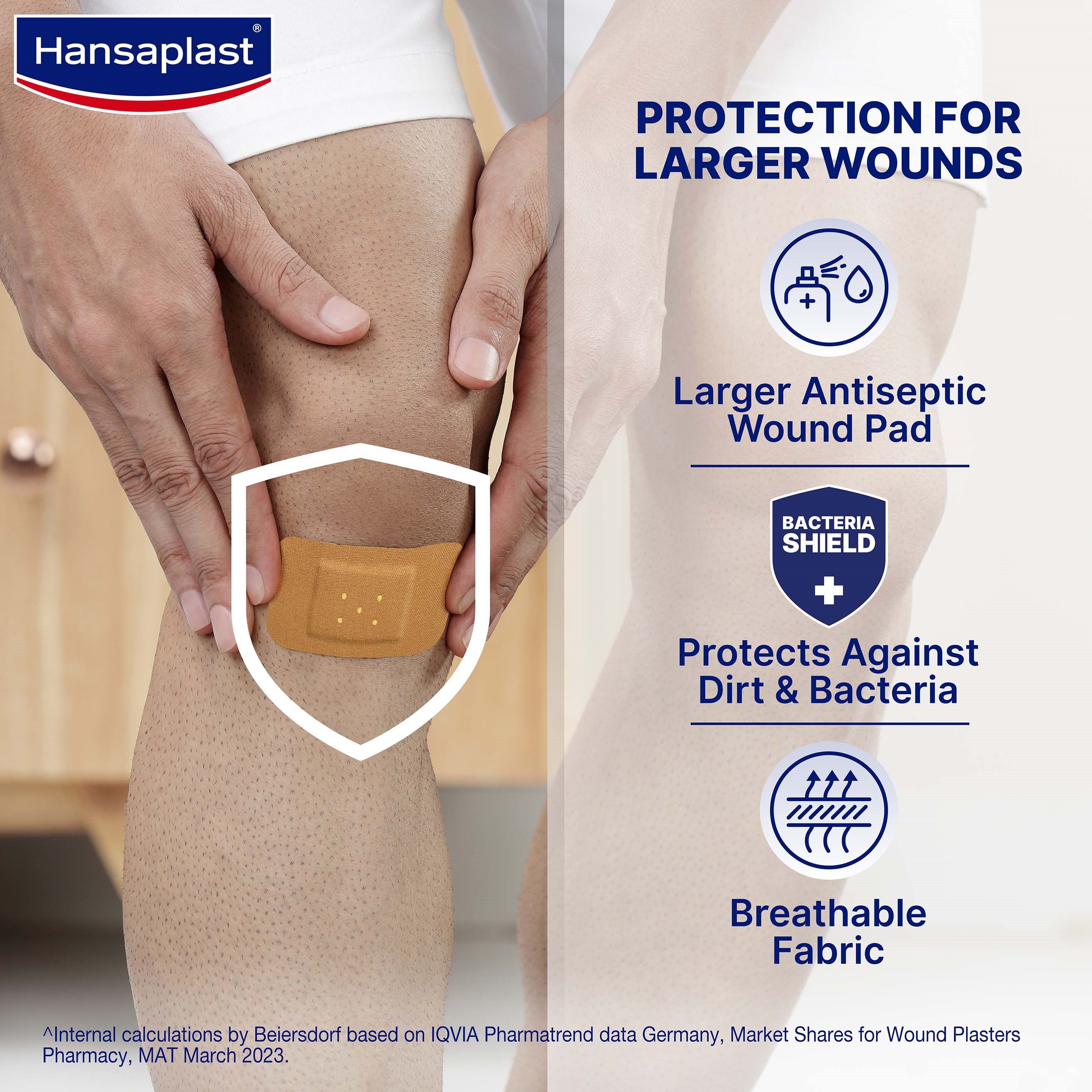 Protection for larger wounds by Jumbo Plaster