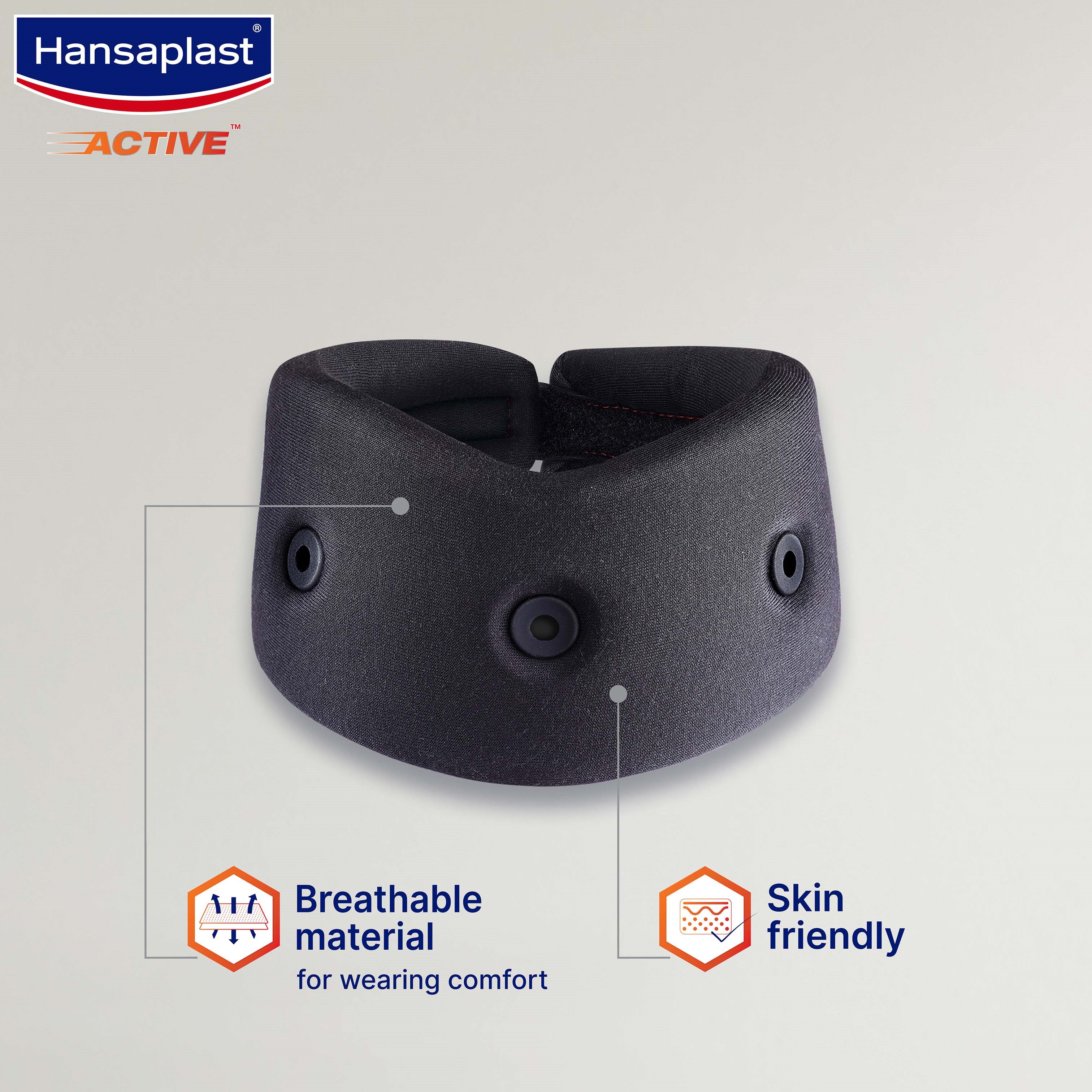 Comfortable cervical neck support with breathable, skin-friendly material