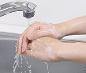 Clean the wound and  pat the skin dry