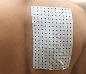 Cover the affected part with the plaster