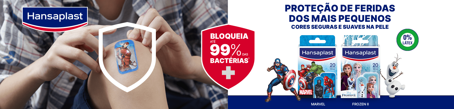 A girl has fun riding a go kart, on her knee a Hansaplast Elastic Plaster.