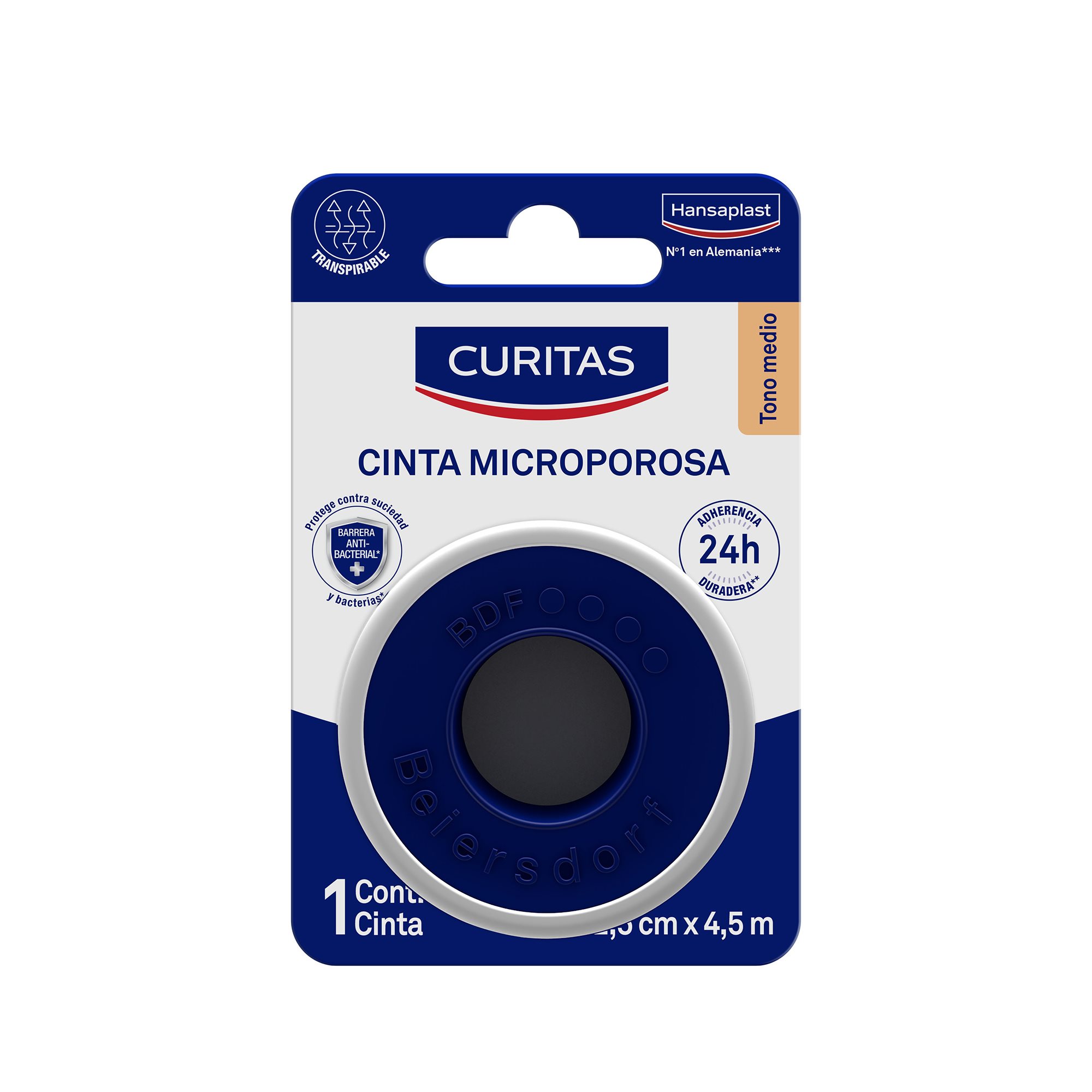 Cinta Microporosa 2,5cmX4,5m beige