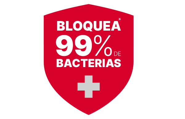 Bloquea 99% de las bacterias