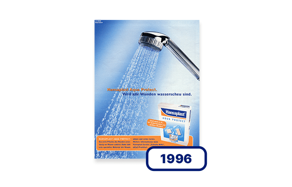 Curitas 100 años: Primer esparadrapo "Aqua Protect"