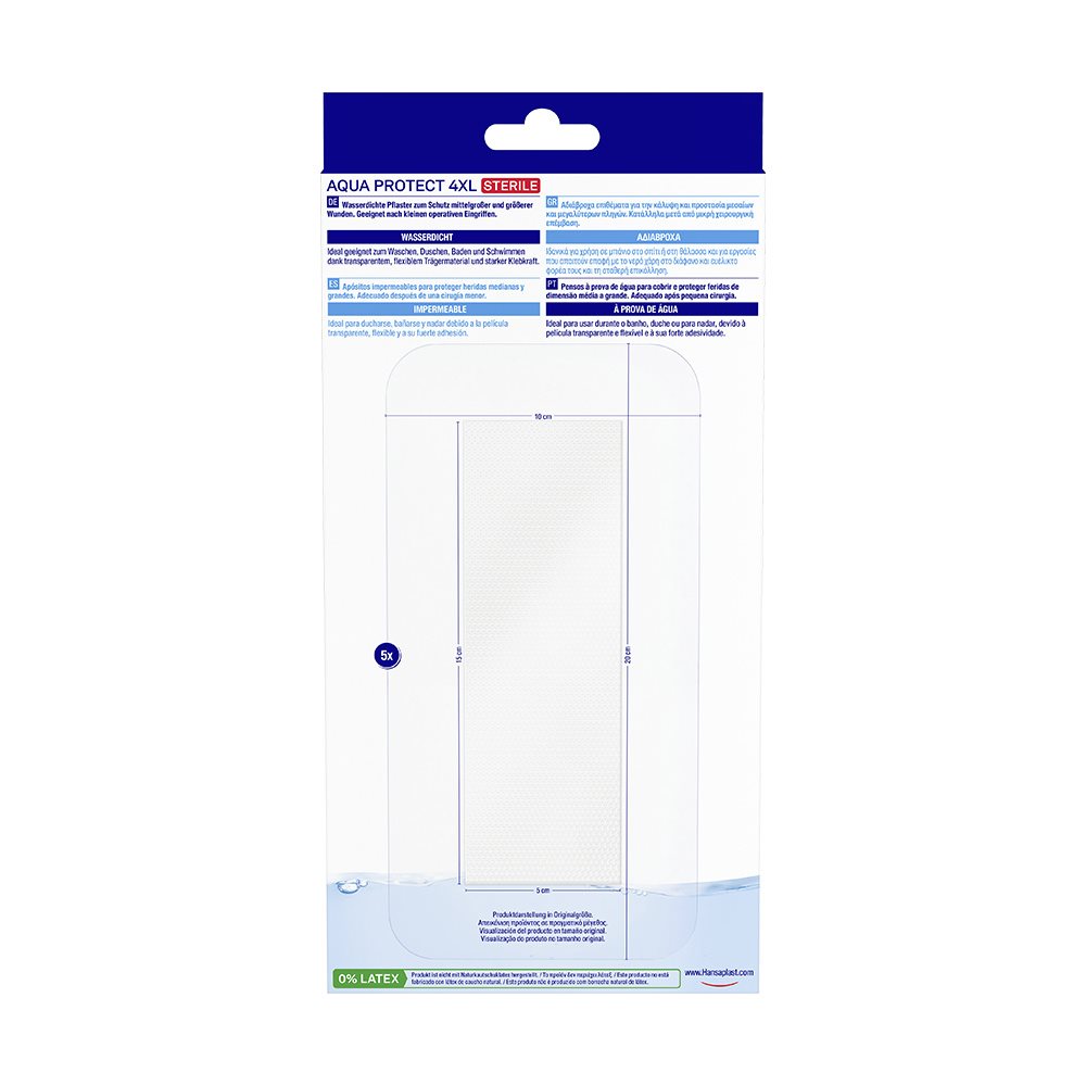 Aqua protect hansaplast HANSAPLAST AQUA PROTECT XXL 8X10CM 5 S - MYCITYHEALTH SDN BND 970596-W