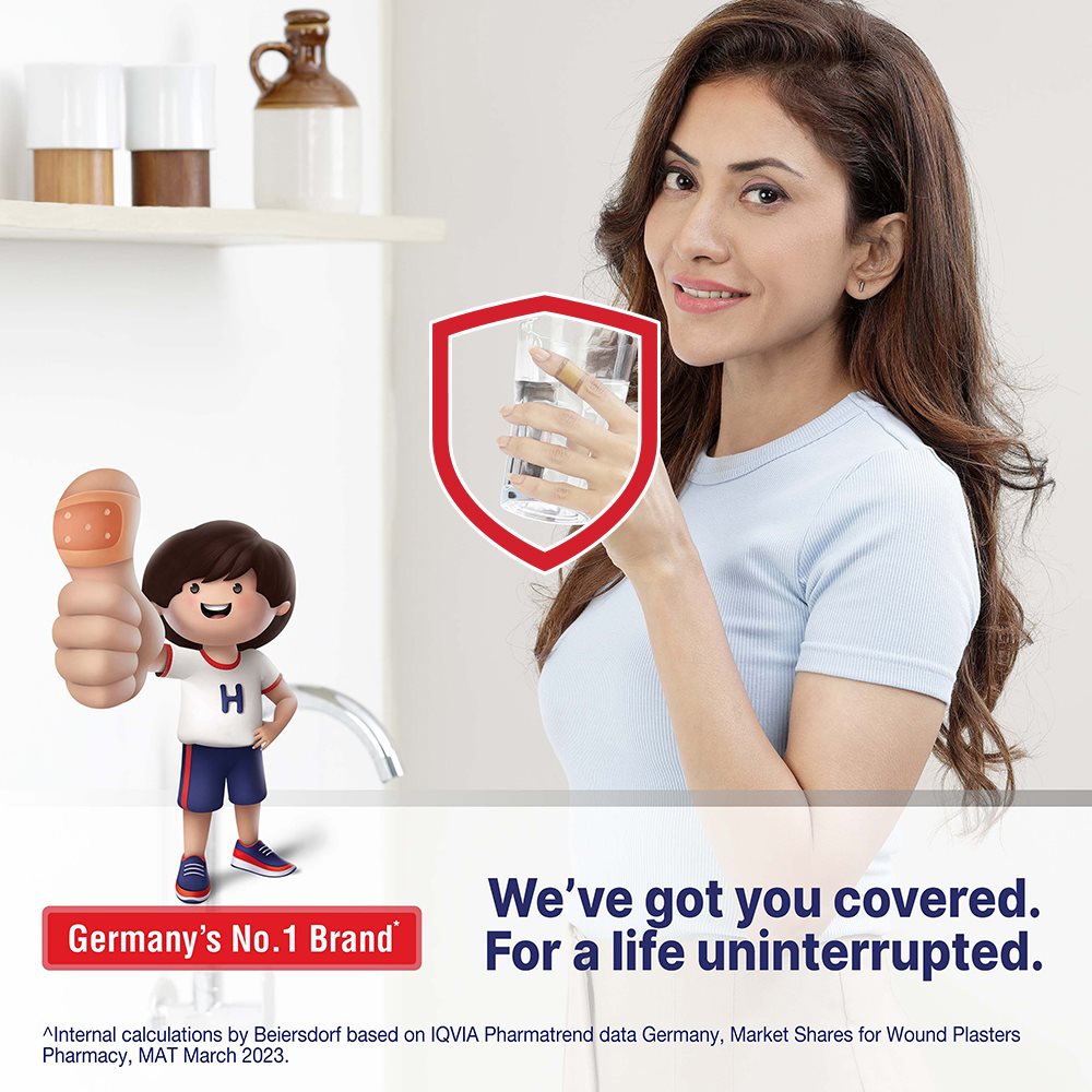 Hansaplast Antiseptic Washproof Bandage for injury & wounds| First Aid | Water resistant | Provides Comfort to the Wound in Water | For Kids & Adults