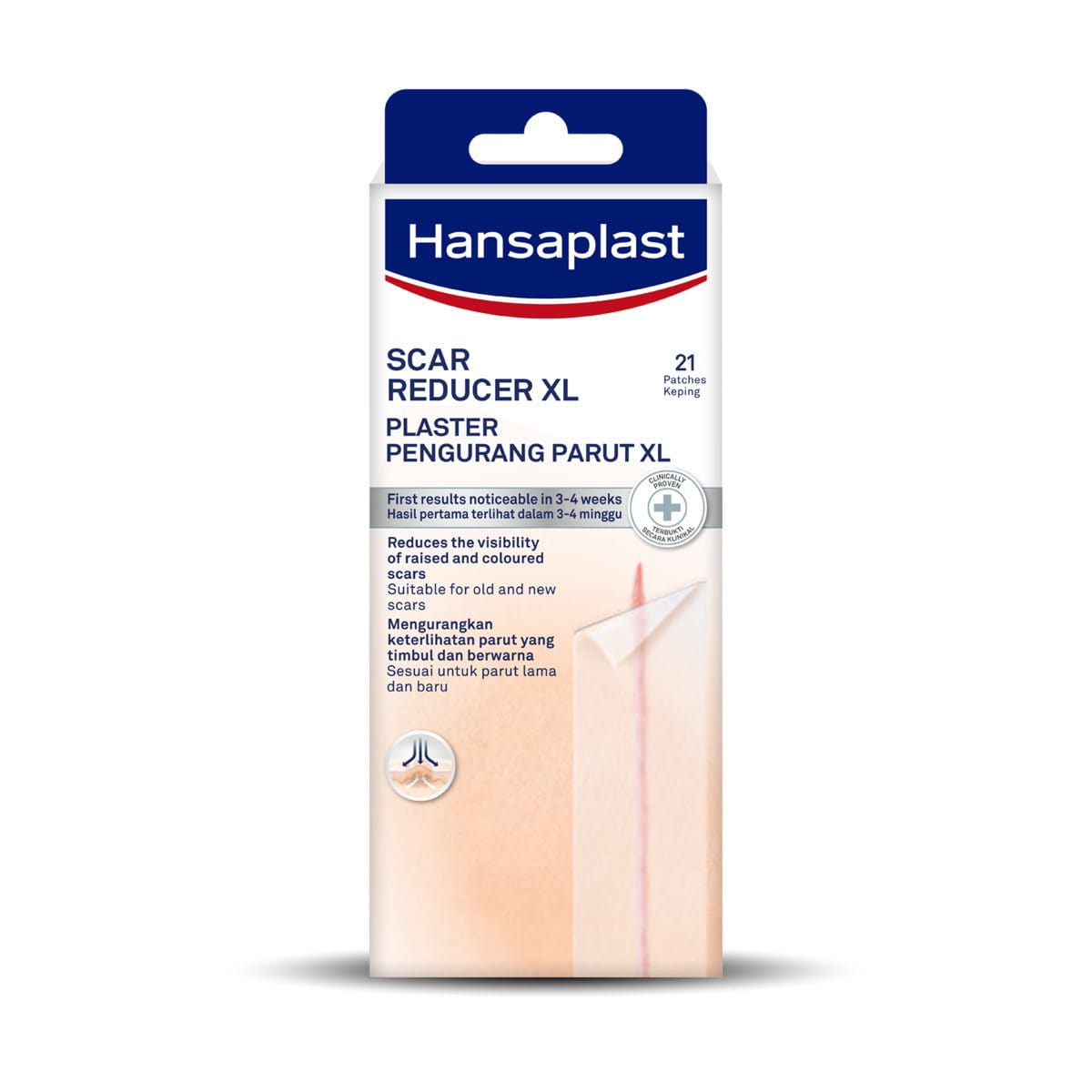 Hansaplast Scar Reducer Reduces the Visibility of New and Old Scars
