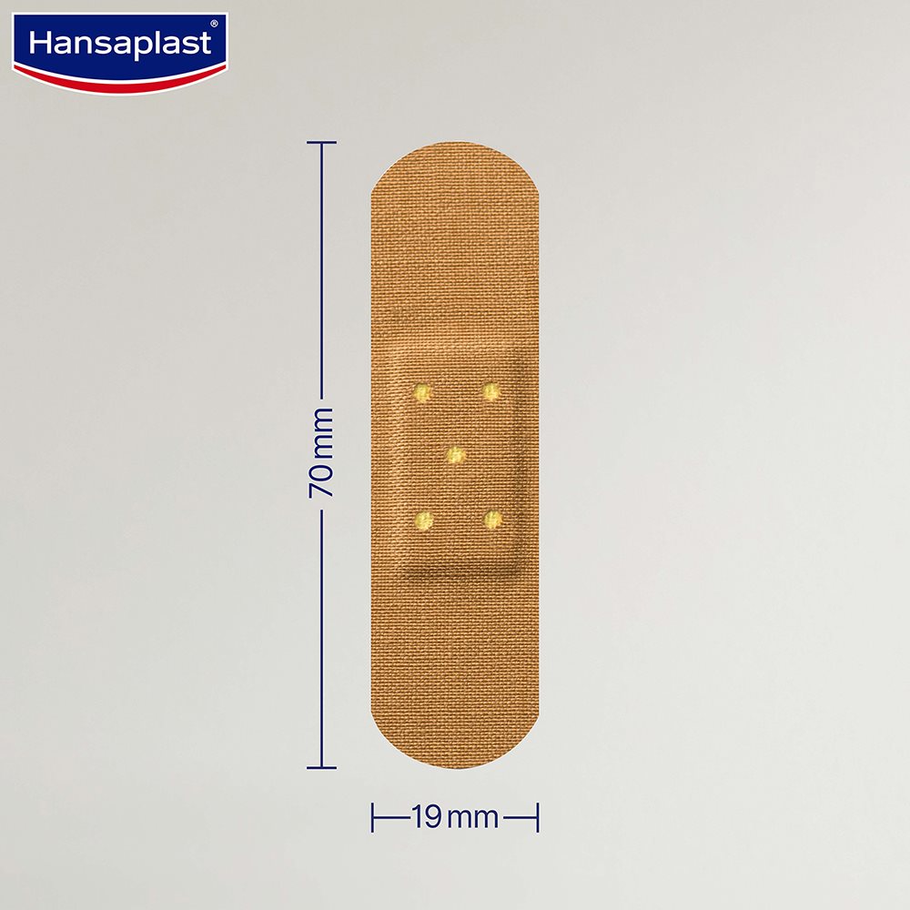 Hansaplast Antiseptic Regular Bandage for Cuts & Wounds | Breathable fabric | First Aid | Protects Against Dirt and Bacteria | For Kids & Adults