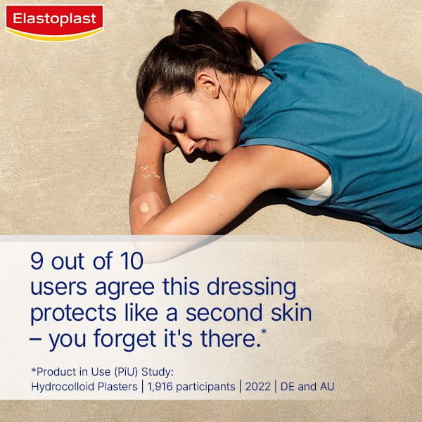 Infographic showing that nine out of 10 users agree this dressing protects like a second skin