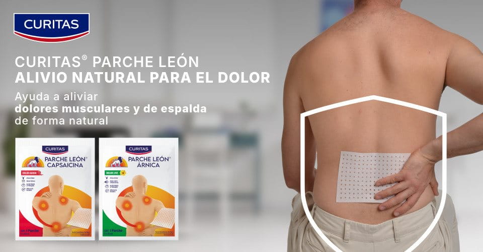 Parche León con Árnica y Capsaicina para el alivio de dolores de espalda y musculares