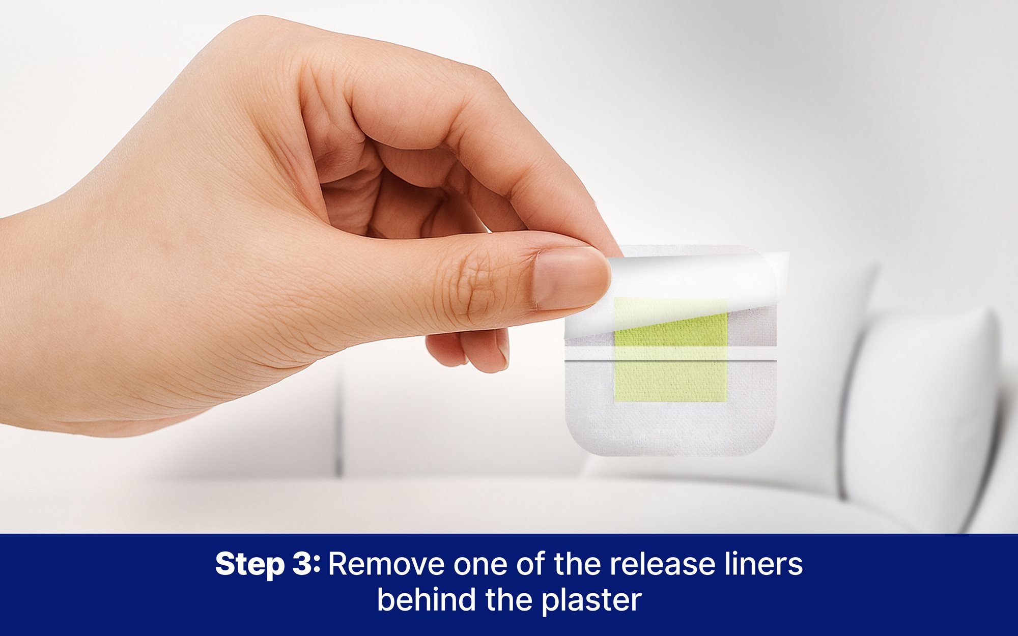 Remove the liners from behind the cover