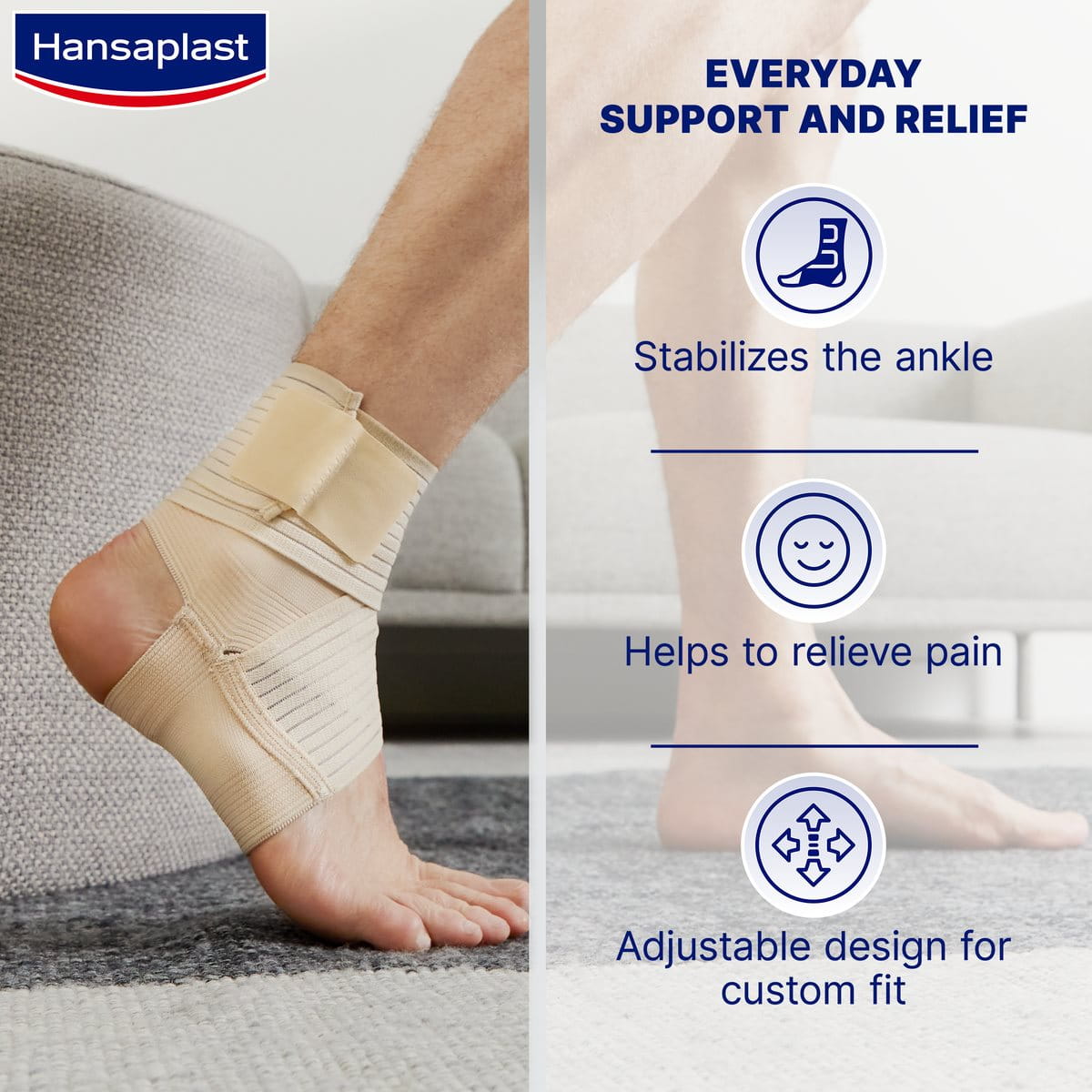 Hansaplast Wrap Around Ankle Support Bandage Firm Support for Ankles