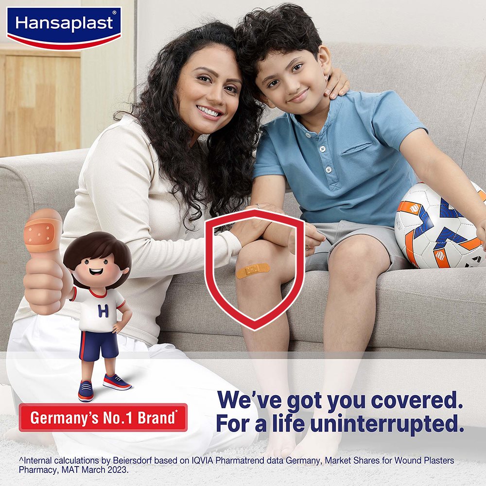 Hansaplast Antiseptic Washproof Bandage for injury & wounds | First Aid | Water resistant | Provides Comfort to the Wound in Water | For Kids & Adults